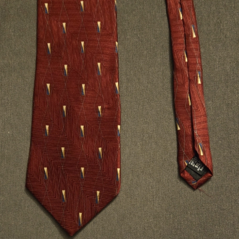 Bill Blass Deep Red Silk Tie